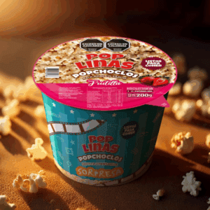 Balde de Pochoclo: Sabor Frutilla